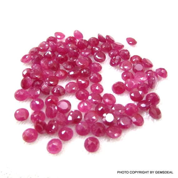 5 Piece 4mm Ruby Faceted Round Loose Gemstone, 100% Natural Ruby Round Faceted Gemstone, Ruby Faceted Loose Gemstone, No Heated, No Treated