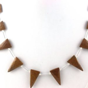 Shop Agate Bead Shapes! CHRISTMAS SALE 1 Strand Natural Mookite Agate,Triangle Agate,13×21.5-14×25.5mm,Natural Stone,Agate Stone,Agate,Faceted Agate,Triangle Agate | Natural genuine other-shape Agate beads for beading and jewelry making.  #jewelry #beads #beadedjewelry #diyjewelry #jewelrymaking #beadstore #beading #affiliate #ad