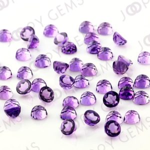 Amethyst (Brazilian) Rose Cut Cabochon 6mm Round – per stone | Natural genuine stones & crystals in various shapes & sizes. Buy raw cut, tumbled, or polished gemstones for making jewelry or crystal healing energy vibration raising reiki stones. #crystals #gemstones #crystalhealing #crystalsandgemstones #energyhealing #affiliate #ad