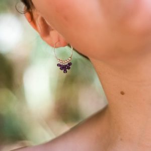 Shop Amethyst Earrings! Amethyst hoop earrings. Statement earrings. Boho earrings. Dangle earrings. Chandelier earrings. Drop earrings. Bohemian earrings. | Natural genuine Amethyst earrings. Buy crystal jewelry, handmade handcrafted artisan jewelry for women.  Unique handmade gift ideas. #jewelry #beadedearrings #beadedjewelry #gift #shopping #handmadejewelry #fashion #style #product #earrings #affiliate #ad