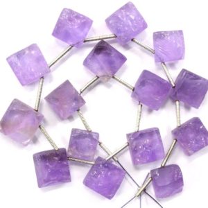 Shop Amethyst Bead Shapes! Best Quality 1 Strand Natural Blue Amethyst Rough Shape,Amethyst Gemstone,15 Piece Making Jewelry Square Shape, Size 9-11 MM Amethyst Rough | Natural genuine other-shape Amethyst beads for beading and jewelry making.  #jewelry #beads #beadedjewelry #diyjewelry #jewelrymaking #beadstore #beading #affiliate #ad