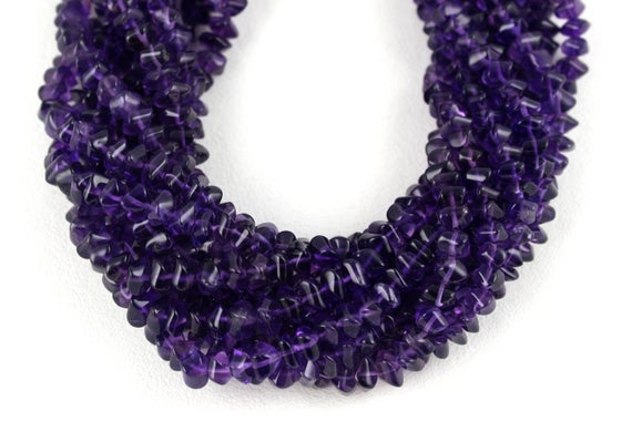 Natural Blue Amethyst,twisted Square Amethyst,5-7mm Bead,smooth Amethyst,natural Amethyst,blue Amethyst,gemstone Amethyst,amethyst, 10" Long
