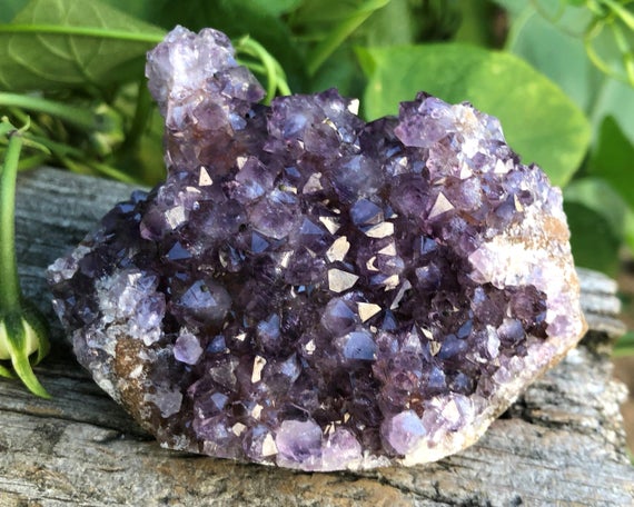Amethyst Stalactite Crystal Cluster #12 Uruguayan Dark Purple Druzy, Home Decor Gift For Her, February Birthstone, Aquarius