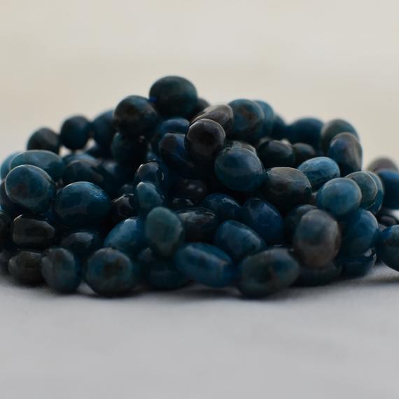 Natural Apatite Semi-precious Gemstone Pebble Tumbled Stone Nugget Beads 7mm-10mm - 15" Strand