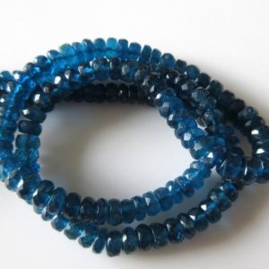 Shop Apatite Faceted Beads! Natural Neon Blue Apatite Rondelle Beads, Blue Apatite Faceted Rondelles, 5-6mm/5-8mm Apatite Beads, Apatite Stone, 16 Inch Strand, GDS1286 | Natural genuine faceted Apatite beads for beading and jewelry making.  #jewelry #beads #beadedjewelry #diyjewelry #jewelrymaking #beadstore #beading #affiliate #ad