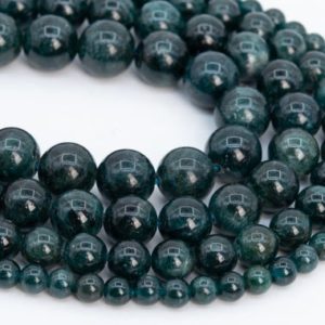 Shop Apatite Round Beads! Genuine Natural Dark Blue Green Apatite Loose Beads Grade AA Round Shape 6mm 8mm 10mm 12mm | Natural genuine round Apatite beads for beading and jewelry making.  #jewelry #beads #beadedjewelry #diyjewelry #jewelrymaking #beadstore #beading #affiliate #ad