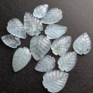 Shop Aquamarine Cabochons! 11-14mm Aquamarine Cabochons, Natural Hand Carved Leaf Shape Cabochons, Aquamarine Flat Back Cabochons for Jewelry, 6 Pcs – PDG236 | Natural genuine stones & crystals in various shapes & sizes. Buy raw cut, tumbled, or polished gemstones for making jewelry or crystal healing energy vibration raising reiki stones. #crystals #gemstones #crystalhealing #crystalsandgemstones #energyhealing #affiliate #ad