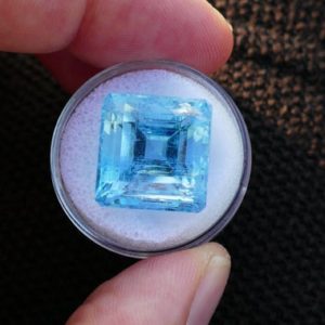 Shop Aquamarine Stones & Crystals! 20.2 ct Aquamarine Loose Gemstone Square, Loose Aqua | Natural genuine stones & crystals in various shapes & sizes. Buy raw cut, tumbled, or polished gemstones for making jewelry or crystal healing energy vibration raising reiki stones. #crystals #gemstones #crystalhealing #crystalsandgemstones #energyhealing #affiliate #ad