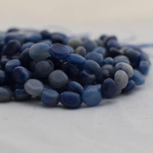 Shop Aventurine Chip & Nugget Beads! High Quality Grade A Natural Blue Aventurine Semi-precious Gemstone Pebble Tumbled stone Nugget Beads 7mm-10mm – 15" strand | Natural genuine chip Aventurine beads for beading and jewelry making.  #jewelry #beads #beadedjewelry #diyjewelry #jewelrymaking #beadstore #beading #affiliate #ad