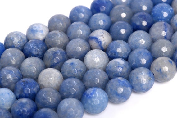Natural Blue Aventurine Loose Beads Micro Faceted Round Shape 6mm 8mm 10mm