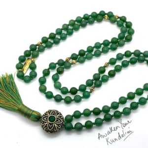 Shop Aventurine Necklaces! Heart Chakra Green Aventurine Knotted Necklace Aventurine Mala 108 Beads chakra healing crystals Unconditional love Understanding Openness | Natural genuine Aventurine necklaces. Buy crystal jewelry, handmade handcrafted artisan jewelry for women.  Unique handmade gift ideas. #jewelry #beadednecklaces #beadedjewelry #gift #shopping #handmadejewelry #fashion #style #product #necklaces #affiliate #ad