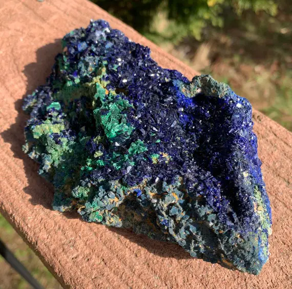 1.57lb Azurite With Malachite Crystal - Raw Mineral Specimen - Natural Stone - Healing Crystal - Meditation Stone - Collectible - From China