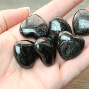 Shop Black Tourmaline Stones & Crystals! Black Tourmaline Stone Puffy 25 mm Heart K23 | Natural genuine stones & crystals in various shapes & sizes. Buy raw cut, tumbled, or polished gemstones for making jewelry or crystal healing energy vibration raising reiki stones. #crystals #gemstones #crystalhealing #crystalsandgemstones #energyhealing #affiliate #ad