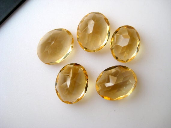 10 Pieces Natural Citrine Faceted Oval Shaped Clear Yellow Orange Loose Cut Gemstones Choose From 6x4mm/8x6mm/10x8mm/11x9mm Citrine, Bb116