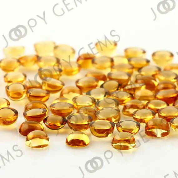 Citrine Cabochon 6mm Round - Per Stone