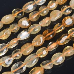 Shop Citrine Beads! Genuine Natural Citrine Loose Beads Grade A Pebble Nugget Shape 7-9mm | Natural genuine beads Citrine beads for beading and jewelry making.  #jewelry #beads #beadedjewelry #diyjewelry #jewelrymaking #beadstore #beading #affiliate #ad