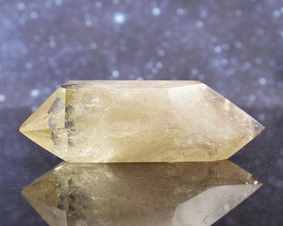 Polished Natural Smoky Citrine Point From Zambia | Double Terminated | Unheated | 3.56" | 109.7 Grams