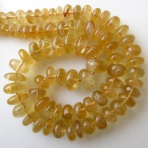 Shop Citrine Rondelle Beads! Huge NAtural Citrine Smooth Rondelle Beads, Smooth Citrine Beads, 7-13mm Each, 18 Inch Strand, GDS605 | Natural genuine rondelle Citrine beads for beading and jewelry making.  #jewelry #beads #beadedjewelry #diyjewelry #jewelrymaking #beadstore #beading #affiliate #ad