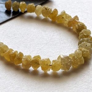 Shop Diamond Necklaces! 3.5-5mm Raw Yellow Diamond Beads, Natural Rough Yellow Diamond Beads, Uncut Diamond, Raw Yellow Diamond Necklace, 3 Inches – PPD430 | Natural genuine Diamond necklaces. Buy crystal jewelry, handmade handcrafted artisan jewelry for women.  Unique handmade gift ideas. #jewelry #beadednecklaces #beadedjewelry #gift #shopping #handmadejewelry #fashion #style #product #necklaces #affiliate #ad