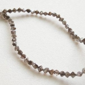 Shop Diamond Necklaces! 2-4mm Brown Diamond Crystal, Drilled Perfect Diamond Crystal, Raw Uncut Diamond, Diamond Octahedron For Jewelry, Brown Diamond (4IN To 8IN) | Natural genuine Diamond necklaces. Buy crystal jewelry, handmade handcrafted artisan jewelry for women.  Unique handmade gift ideas. #jewelry #beadednecklaces #beadedjewelry #gift #shopping #handmadejewelry #fashion #style #product #necklaces #affiliate #ad