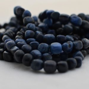 Shop Dumortierite Chip & Nugget Beads! High Quality Grade A Natural Dumortierite Semi-precious Gemstone Pebble Tumbled stone Nugget Beads 7mm-10mm – 15" strand | Natural genuine chip Dumortierite beads for beading and jewelry making.  #jewelry #beads #beadedjewelry #diyjewelry #jewelrymaking #beadstore #beading #affiliate #ad