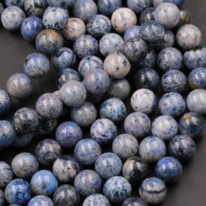 Shop Dumortierite Beads! Natural White Snow Dumortierite Round Beads 8mm Round Beads 10mm Round Beads 12mm Round Beads 15.5" Strand | Natural genuine round Dumortierite beads for beading and jewelry making.  #jewelry #beads #beadedjewelry #diyjewelry #jewelrymaking #beadstore #beading #affiliate #ad