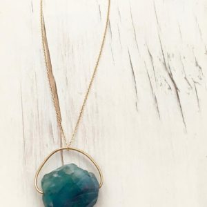 Fluorite Necklace Semi-Raw Fluorite Necklace Fluorite Statement Necklace Fluorite Pendant Necklace Gemstone Jewelry Blue Fluorite | Natural genuine Gemstone pendants. Buy crystal jewelry, handmade handcrafted artisan jewelry for women.  Unique handmade gift ideas. #jewelry #beadedpendants #beadedjewelry #gift #shopping #handmadejewelry #fashion #style #product #pendants #affiliate #ad