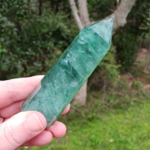 Green Fluorite Crystal Point – Tower – Reiki Charged – Powerful Protective & Cleansing Energy – Mental Focus – Great for Students #25 | Natural genuine stones & crystals in various shapes & sizes. Buy raw cut, tumbled, or polished gemstones for making jewelry or crystal healing energy vibration raising reiki stones. #crystals #gemstones #crystalhealing #crystalsandgemstones #energyhealing #affiliate #ad