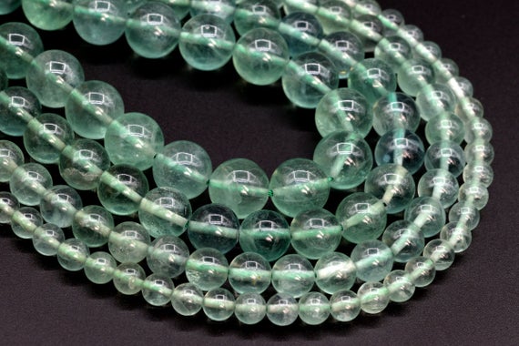 Genuine Natural Green Fluorite Loose Beads Grade Aaa Round Shape 6mm 8mm 10mm 12mm