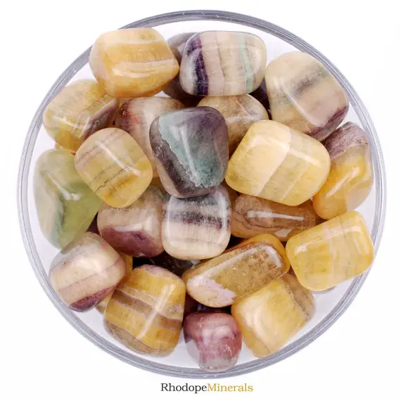 Yellow Fluorite Tumbled Stone, Yellow Fluorite. Tumbled Stones, Fluorite, Fluorite Stones, Crystals, Stones, Rocks, Gifts, Gemstones, Gems