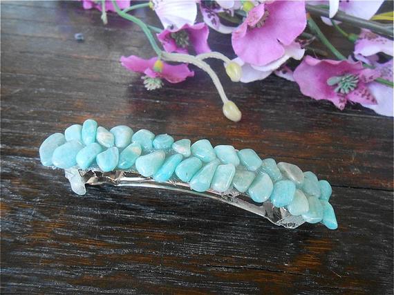Hair Barrette Raw Amazonite Gemstone Hair Pin Clip Barettes Gems Barretts Accessory Bun Holder Maker Pick Girl Women Gift Hair Art Jewelry Hair Barrette Raw Amazonite Gemstone Hair Pin Clip Barettes Gems Barretts Accessory Bun Holder Maker Pick Girl Women Gift Hair Art Jewelry