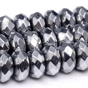 Shop Hematite Faceted Beads! 4x2MM Silver Hematite Beads Grade AAA Natural Gemstone Faceted Rondelle Loose Beads 15" / 7" Bulk Lot Options (101669) | Natural genuine faceted Hematite beads for beading and jewelry making.  #jewelry #beads #beadedjewelry #diyjewelry #jewelrymaking #beadstore #beading #affiliate #ad