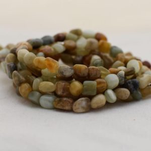 Shop Jade Chip & Nugget Beads! High Quality Grade A Natural Old Jade Semi-Precious Gemstone Tumbled Stone Nugget Pebble Beads – 5mm – 8mm – 15" strand | Natural genuine chip Jade beads for beading and jewelry making.  #jewelry #beads #beadedjewelry #diyjewelry #jewelrymaking #beadstore #beading #affiliate #ad