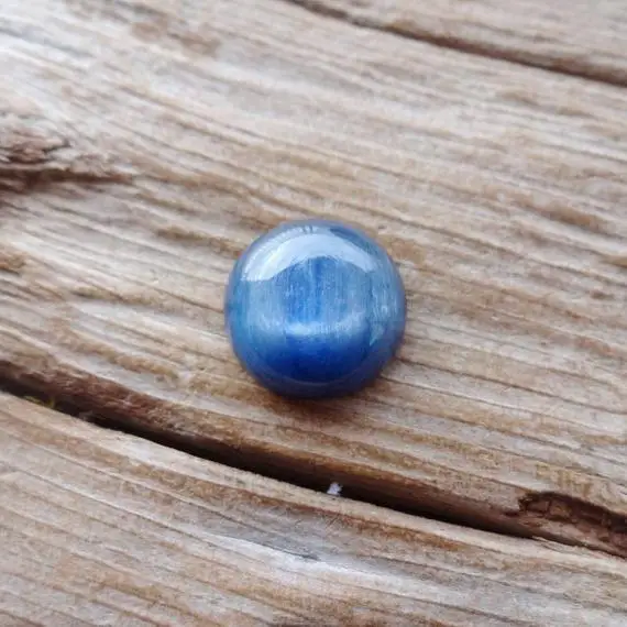 Blue Kyanite Round Cabochon 15x8mm  Gems Ring Size Cabochon
