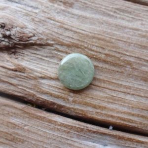 Green Kyanite round cabochon 12x3mm, Green Kyanite Gemstone round Shape | Natural genuine stones & crystals in various shapes & sizes. Buy raw cut, tumbled, or polished gemstones for making jewelry or crystal healing energy vibration raising reiki stones. #crystals #gemstones #crystalhealing #crystalsandgemstones #energyhealing #affiliate #ad