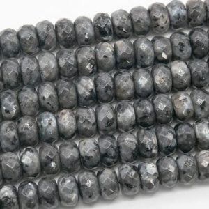 Shop Labradorite Faceted Beads! Genuine Natural Black Labradorite Larvikite Loose Beads Faceted Rondelle Shape 10x6mm | Natural genuine faceted Labradorite beads for beading and jewelry making.  #jewelry #beads #beadedjewelry #diyjewelry #jewelrymaking #beadstore #beading #affiliate #ad