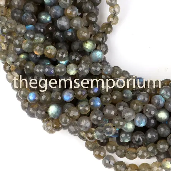 Labradorite Faceted  6-7mm Round Beads, Labradorite Faceted Beads, Aaa Quality Labradorite Beads, Round Beads, Labradorite Beads, Wholesale