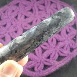 Larvikite Massage Wand Polished Carving Flashy Crystals Magick Stones Moonchild Starseed carved labradorite | Natural genuine stones & crystals in various shapes & sizes. Buy raw cut, tumbled, or polished gemstones for making jewelry or crystal healing energy vibration raising reiki stones. #crystals #gemstones #crystalhealing #crystalsandgemstones #energyhealing #affiliate #ad