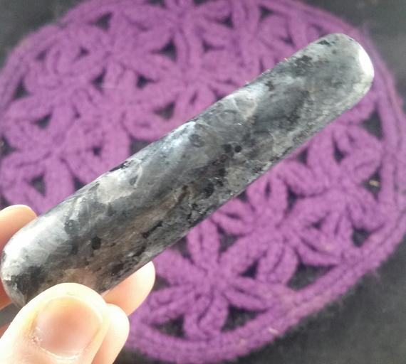Larvikite Massage Wand Polished Carving Flashy Crystals Magick Stones Moonchild Starseed Carved Labradorite