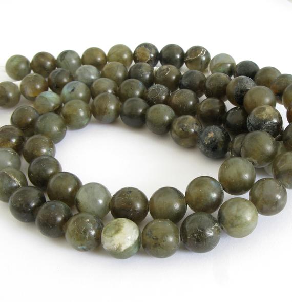 10mm Labradorite Beads, 10mm Round Labradorite Beads, Genuine Gemstone Beads, Full Strand Labradorite, Lab208
