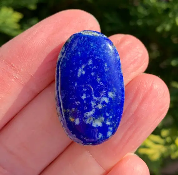 1.1"  Lapis Lazuli Cabochon - Genuine Crystal - Polished - Natural Stone - Healing Crystal - Jewelry Supply - Meditation Stone - 7g