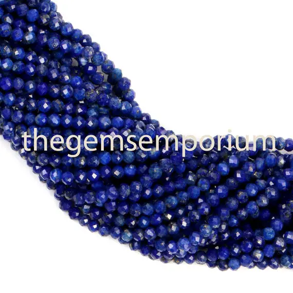 Lapis Lazuli Faceted Round Beads, Lapis Lazuli Faceted Beads, Lapis Lazul Beads, 2-2.25mm Round Beads, Lapis Lazuli