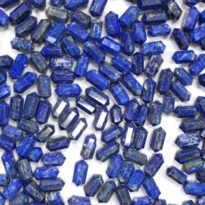 Shop Lapis Lazuli Bead Shapes! Good Quality 5 Pieces Faceted Pencil Shape ,Natural Lapis Lazuli Double Point Gemstone ,Size 5×10 MM Lapis Pencil Making Jewelry Wholesale | Natural genuine other-shape Lapis Lazuli beads for beading and jewelry making.  #jewelry #beads #beadedjewelry #diyjewelry #jewelrymaking #beadstore #beading #affiliate #ad