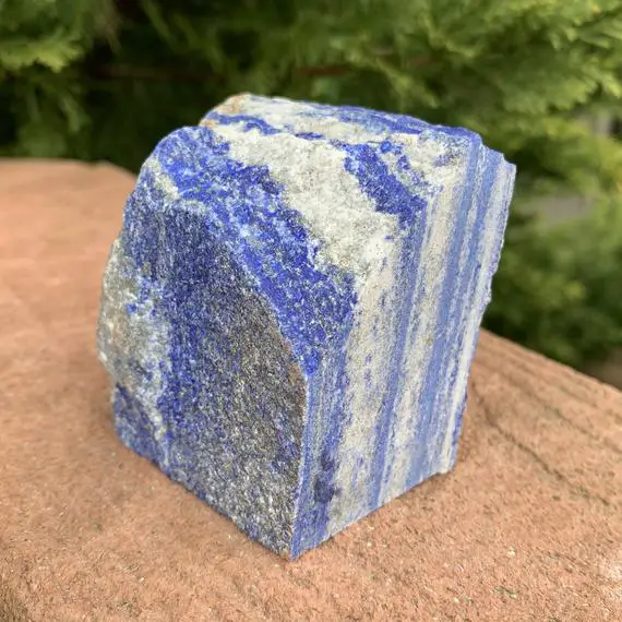 Raw Lapis Lazuli Crystal - Natural Mineral Specimen - Unpolished Stone - Healing Crystal - Meditation Stone - From Afghanistan - 404g