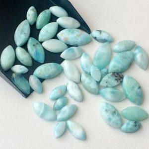 Shop Larimar Cabochons! 6x12mm – 10x20mm Larimar Plain Cabochons, Original Larimar Smooth Marquise Flat Back, 3 Pieces Natural Loose Larimar For Jewelry – KS3248 | Natural genuine stones & crystals in various shapes & sizes. Buy raw cut, tumbled, or polished gemstones for making jewelry or crystal healing energy vibration raising reiki stones. #crystals #gemstones #crystalhealing #crystalsandgemstones #energyhealing #affiliate #ad