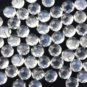 Shop Moonstone Cabochons! White Moonstone Rose Cut Cabochon 6mm Round – per stone | Natural genuine stones & crystals in various shapes & sizes. Buy raw cut, tumbled, or polished gemstones for making jewelry or crystal healing energy vibration raising reiki stones. #crystals #gemstones #crystalhealing #crystalsandgemstones #energyhealing #affiliate #ad