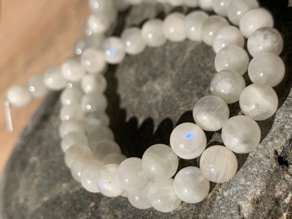 Rainbow Moonstone Rondelle Round  Beads 4-4.3mm/ Natural Moonstone Beads  / Glowing Moonstone  Gemstone Beads /