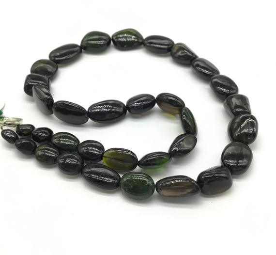 Multi Tourmaline Plain Tumble Natural Gemstone Necklace 18'' Gemstone Necklace Lock Set Necklace Tourmaline Gemstone For Jewels