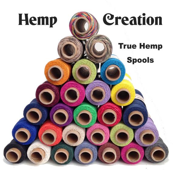 Natural Hemp Twine - Package Of 33 True Hemp Spools - 1mm/20lb  - 50gram Per Spool