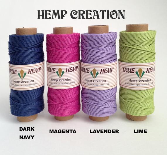 Colored Hemp Twine Spools: 27-piece Jewelry Making Cord
